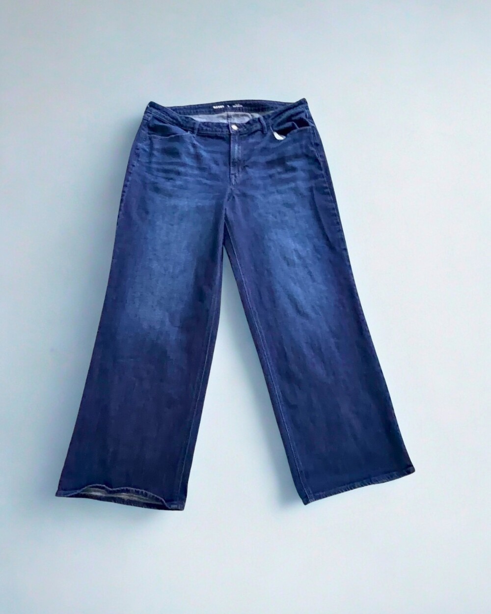 Old Navy High-Rise WOW Wide Leg Jeans Women’s 18 Dark Wash Stretch Denim